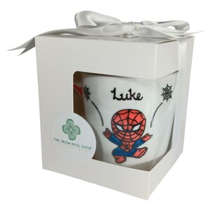 Personalized Spider-Man Mug, Hand-Painted Porcelain Mug, Kid's Gift image 5