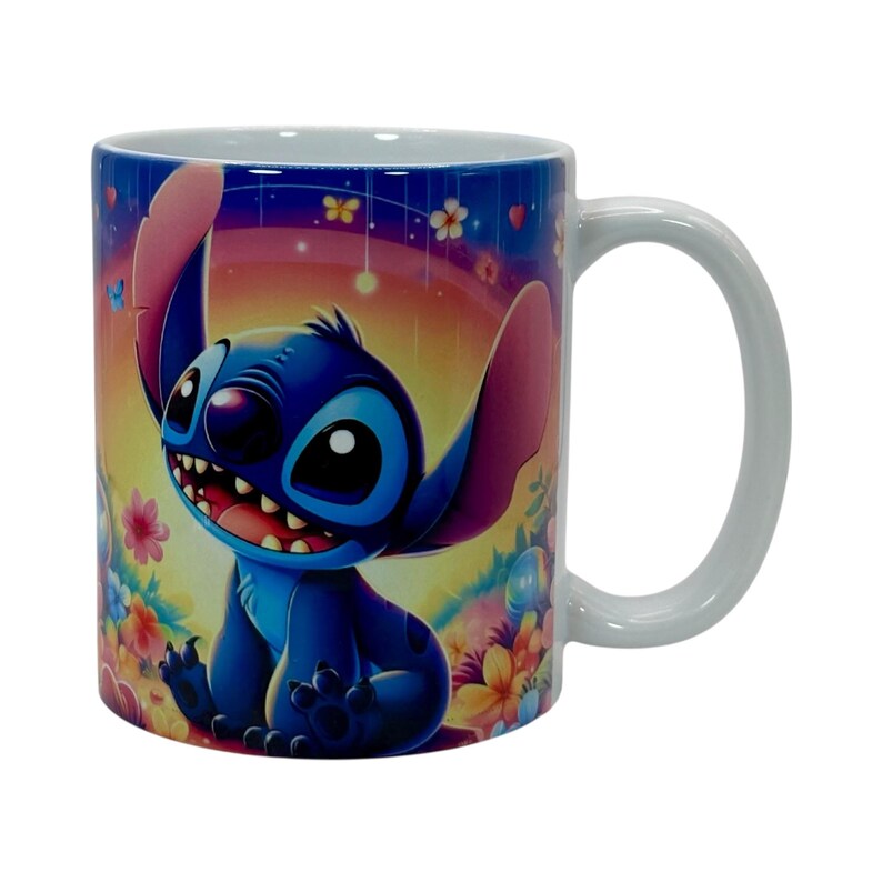 Stitch Ceramic Mug: 11oz Ceramic Lilo and Stitch Cup with Gift Box. Made in Ireland image 3