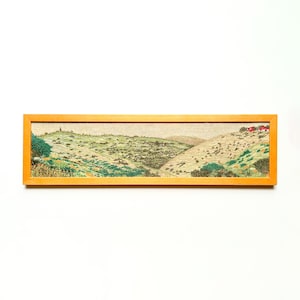 nature embroidery, landscape embroidery, Jerusalem art, Israel art, textile pictures, free motion embroidery, thread painting
