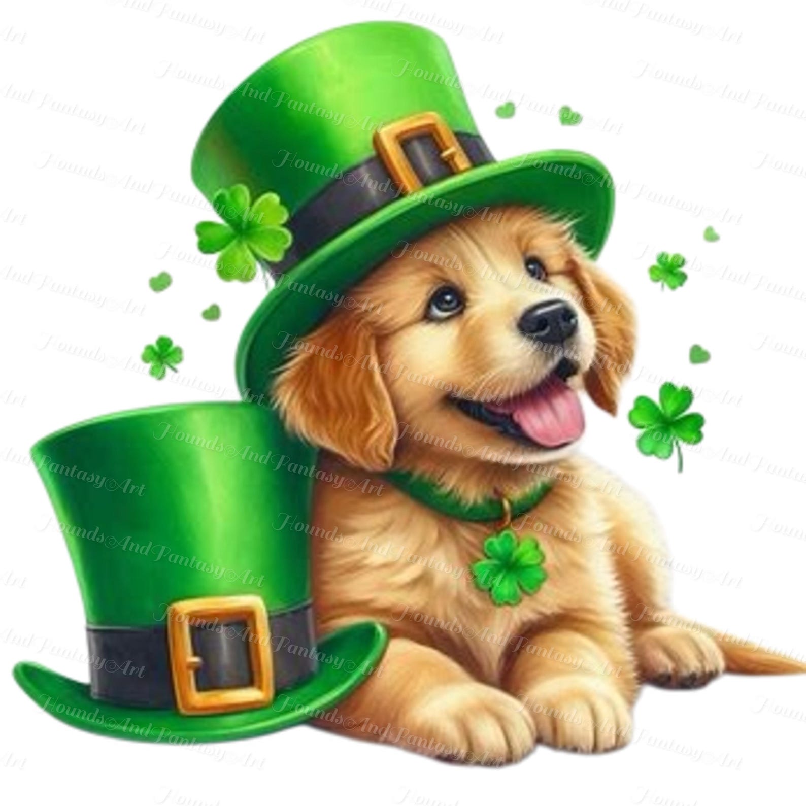 Bandiera Per Giardino 'Golden Retriever San Patrizio' – 100% Poliestere, Double Face