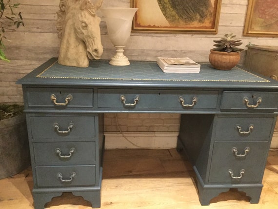 blue desk