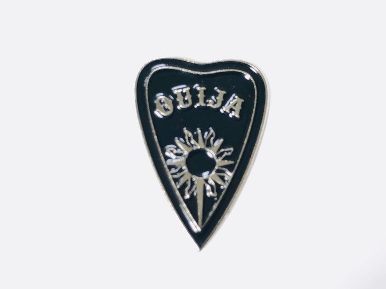 Ouija Board Game Piece Black Chrome Enamel Pin Badge Etsy