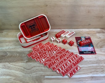 Eendelige Luffy gelaagde exclusieve organizer voor blikkenset met volledige set munten en tellers - 3D-geprint - 2 lagen
