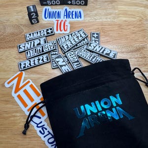 Jetons et jetons du JCC Union Arena - Imprimés en 3D - Couleurs personnalisées avec sac