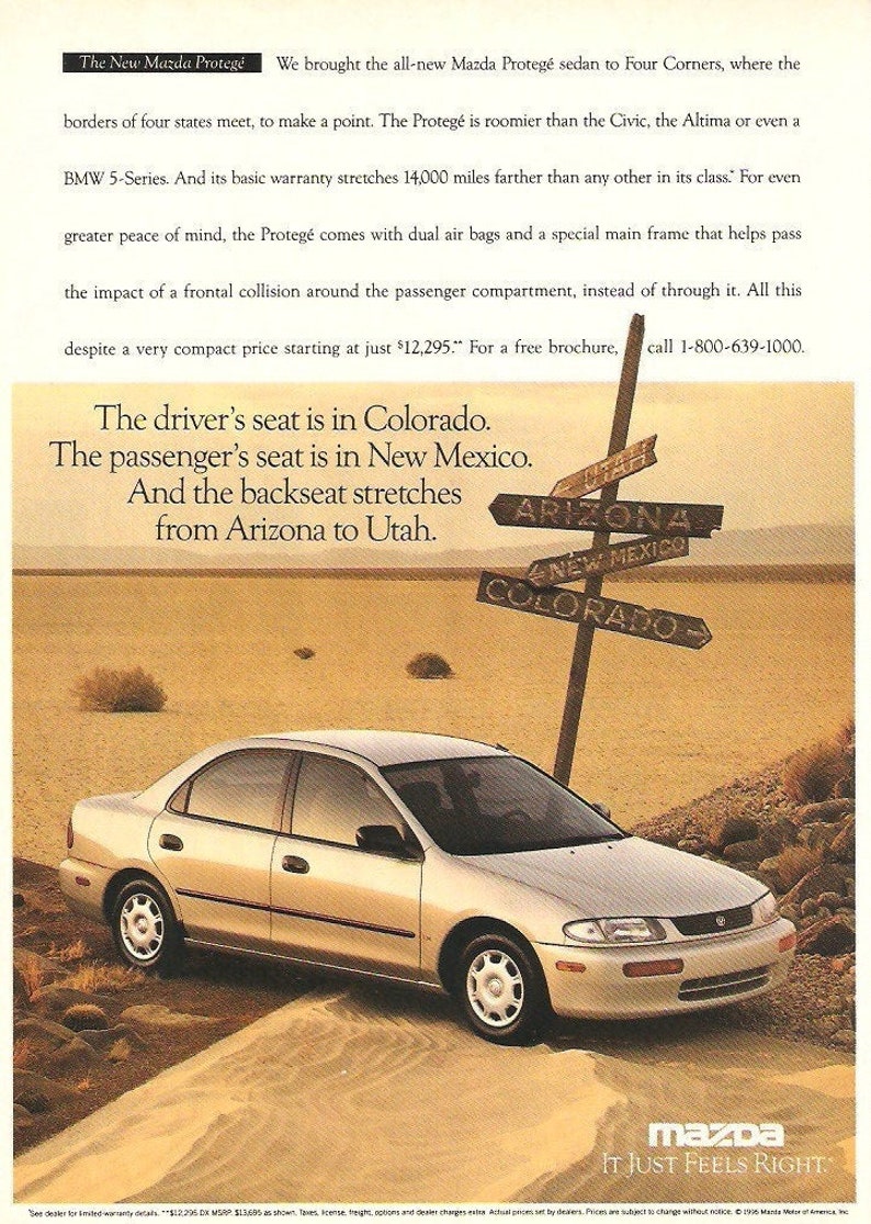 Mazda Protege print advertisement