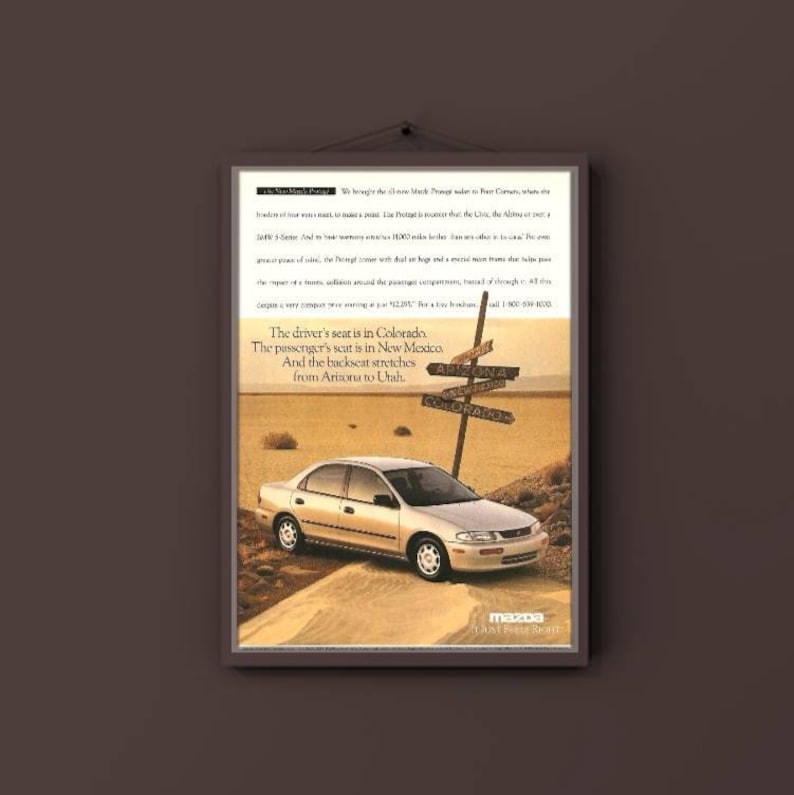 Mazda Protege print advertisement