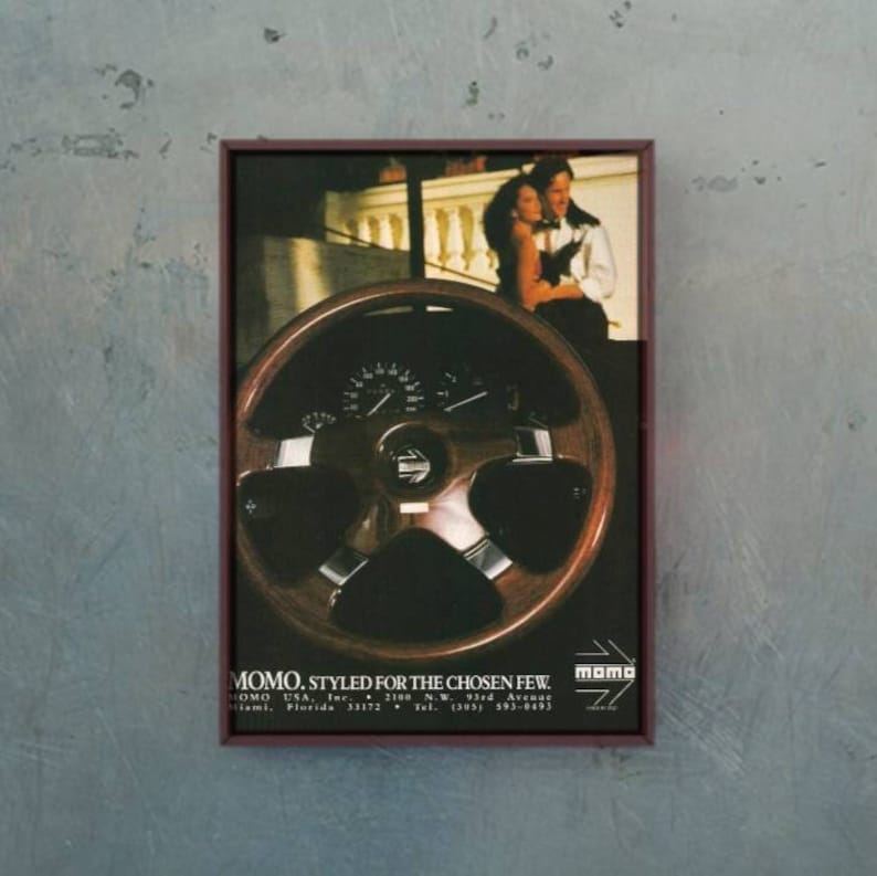 MOMO Wood Steering Wheel print advertisement MOMO Wood Steering Wheel print advertisement