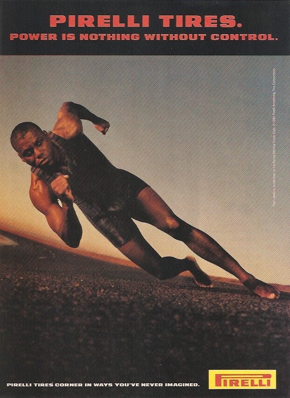 Pirelli Carl Lewis Print Anzeige Etsy