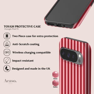 Pink Striped Pixel Case for Google Pixel 10, 9, 8, 7 & 6 image 3