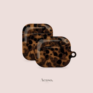 Dark Tortoise AirPods Case Cover for AirPods Pro 1,2 and AirPods 1, 2, 3 Generations - Apple AirPod Cases in Brown zdjęcie 2