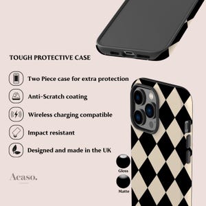 Checkerboard Phone Case for iPhone 17, iPhone 16, iPhone 15, iPhone 14 & More Checkered Phone Cases image 4