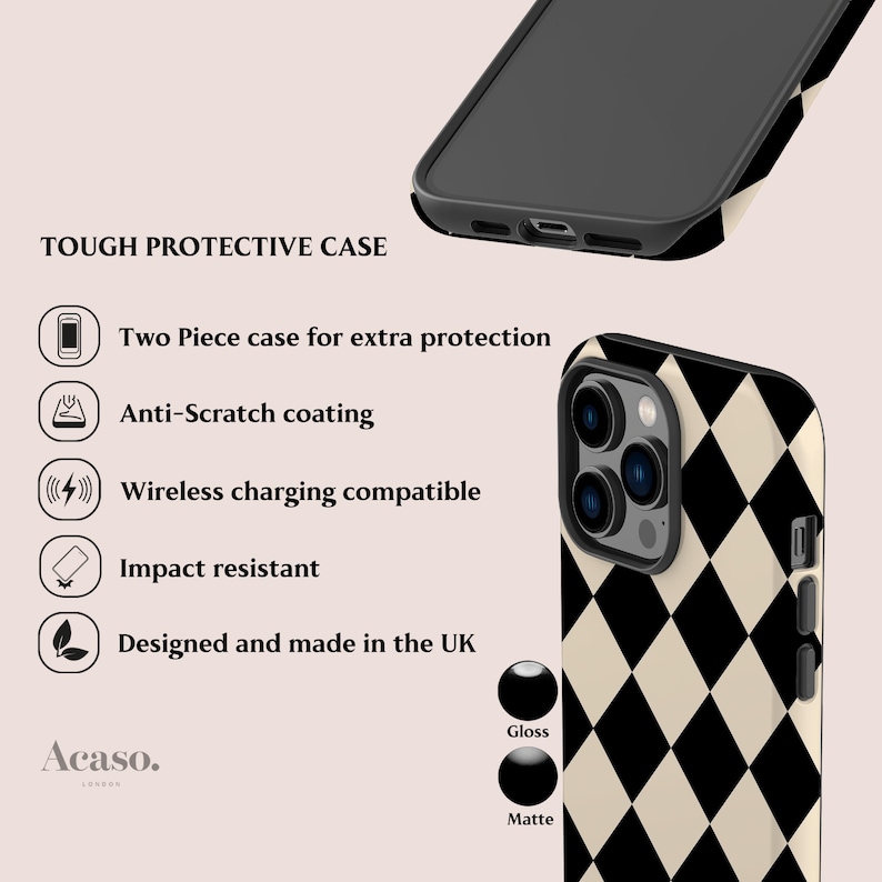 Checkerboard Phone Case for iPhone 17, iPhone 16, iPhone 15, iPhone 14 & More Checkered Phone Cases image 4