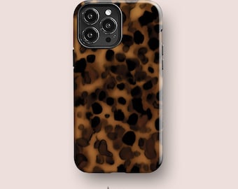 Dark Tortoise Case for iPhone, Galaxy & Pixel Series, Abstract Tortoise Shell Print by Acaso