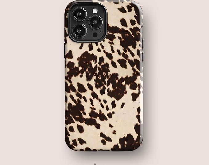 Speckled Cow Case for iPhone 16e, Galaxy S24 Fe, Pixel 9A & More Animal Print Premium Phone Cases by Acaso