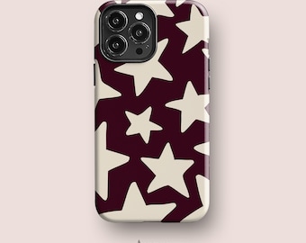 Dark Plum Stars Case for iPhone 17, iPhone 16, Galaxy S25, Pixel 10 & More Unique Phone Cases