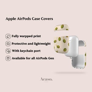 Olives AirPods Cover for AirPods Pro 1 & 2 and AirPods 1st, 2nd, 3rd, 4th Generations by Acaso London image 3