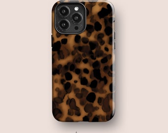 Coque DARK TORTOISE pour iPhone 14 Pro, iPhone 13, iPhone 12, iPhone 11 et modèles plus | Impression abstraite écaille de tortue