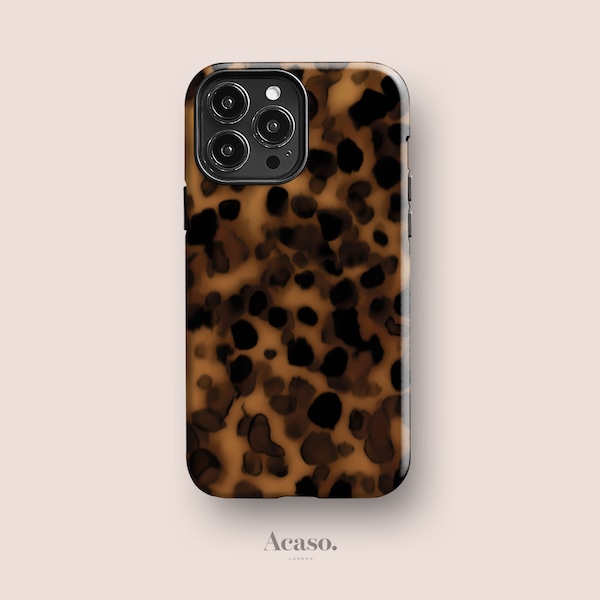 Coque DARK TORTOISE pour iPhone 14 Pro, iPhone 13, iPhone 12, iPhone 11 et modèles plus | Impression abstraite écaille de tortue