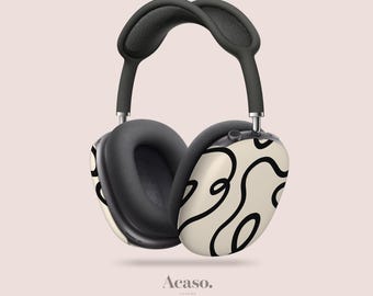 Line Art AirPods Max Cover for Apple AirPods - Minimal Style Premium Case by Acaso London