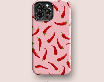 Funda Pink Chilli Peppers para iPhone 17, iPhone 16, iPhone 15, Galaxy S25 y Pixel 10