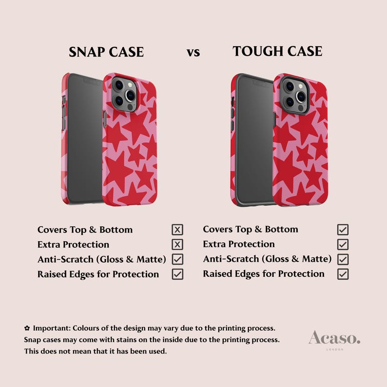 Capa com estrelas rosa e vermelhas para iPhone 13, iPhone 14+, iPhone 11, iPhone SE 2 e outros. imagem 5