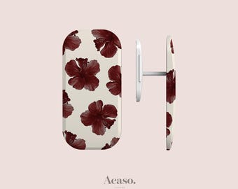 Hibiscus Flower Phone Grip, iPhone Android Phone Stand