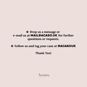 text that instructs viewers to drop a message or e-mail at a specific address for further questions or requests. It also encourages followers to tag their case at a particular address, and thanks them for their support. The image does not contain any text that is too long or repetitive, and it does not describe individual elements of the image.