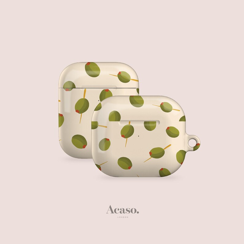 Olives AirPods Cover for AirPods Pro 1 & 2 and AirPods 1st, 2nd, 3rd, 4th Generations by Acaso London image 2