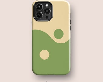Yin Yang Green Phone Case for iPhone, for Samsung and Google Pixel, All Models