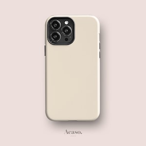 Off White Handyhülle für iPhone 16, Galaxy S25, Pixel 9 & weitere Solid Color Handytaschen