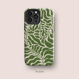 Abstract Organic Case in Green for iPhone 14 Pro Max, iPhone 13 Mini, iPhone 12 Pro, iPhone 11 Case and More Models