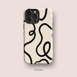 Ink Lines Phone Case for iPhone 13 Pro, iPhone 12 Case, iPhone 11 Case, iPhone X Case & More Minimalist Line Art Cases