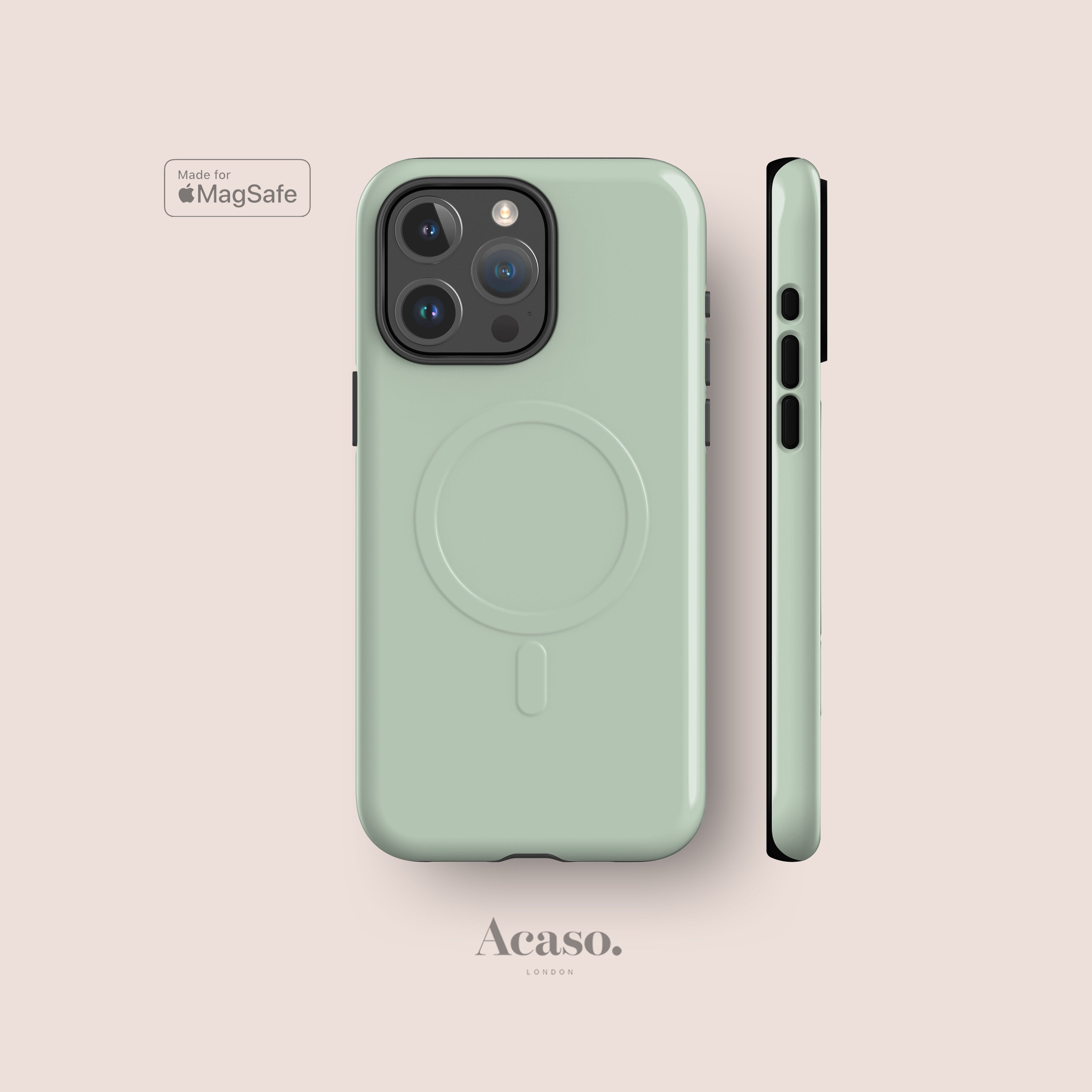 MagSafe iPhone 14 Pro Case - Lily Green Case for iPhone 15 & 14 Series by Acaso London