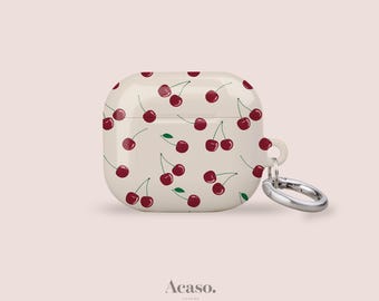 Cherries AirPods Cover for AirPods Pro 1, Pro 2, AirPods 1st, 2nd, 3rd, 4th Generations & More Cute Apple AirPods Ai Cases