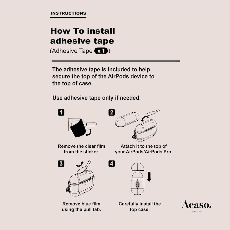 instructions for how to install adhesive tape