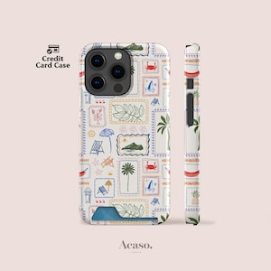 Estuche para tarjetas de crédito Med Summer para iPhone 16 Pro, iPhone 15, iPhone 14+, iPhone 13 y más Estuches para tarjetas de crédito de Acaso