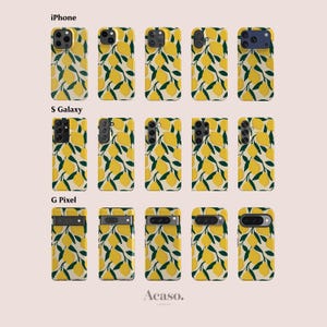 Funda para teléfono con diseño de limones para iPhone 17, Galaxy S25 y Pixel 10 imagen 2
