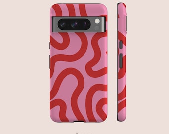 Google Pixel 7 Pink Swirl Phone Case | For Google Pixel 6 Pro Case, Pixel 5 Case, Pixel 4a 4g Case and Pixel 4