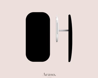 Black Phone Grip for iPhone & Android - More Stick On Phone Holders