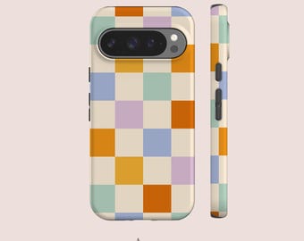 Checkered Google Pixel Phone Case: Colorful Grid Design