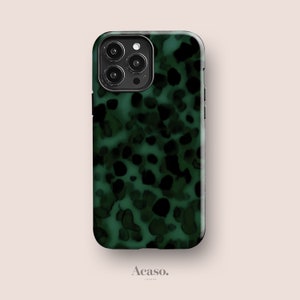 Donkergroen schildpad-telefoonhoesje voor iPhone 15 Pro, iPhone 14, iPhone 13, iPhone 12 en meer hoesjes met dierenprint
