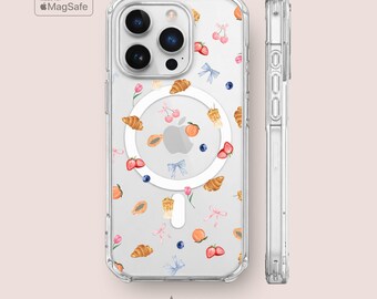 Coquette Clear Case for iPhone 16, 15 & 14 - MagSafe Impact Resistant Phone Cases by AcasoLondon