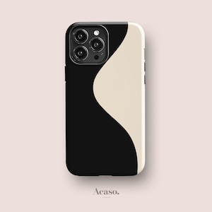 GEO-MINIMAL Black Phone Case | Phone Case for iPhone 13 Case, iPhone 12, iPhone 11, iPhone XR, More Models | Geometric, Minimalist, Plain