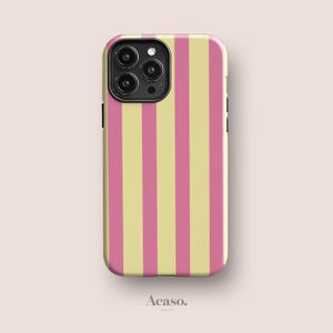 Ibiza Yellow Stripes Case for iPhone 15 Pro, iPhone 14, iPhone 13, Galaxy S24, Pixel 8 Pro & More Trendy Phone Cases