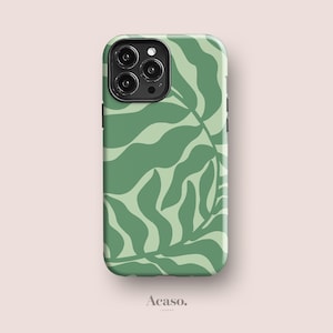 Abstract Green Leafy Case for iPhone 14 Plus, iPhone 13, iPhone 12 Pro, iPhone 11, iPhone XR & More Premium Phone Cases