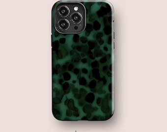 Coque de portable écaille vert foncé pour iPhone 15 Pro, iPhone 14, iPhone 13, iPhone 12 et plus encore