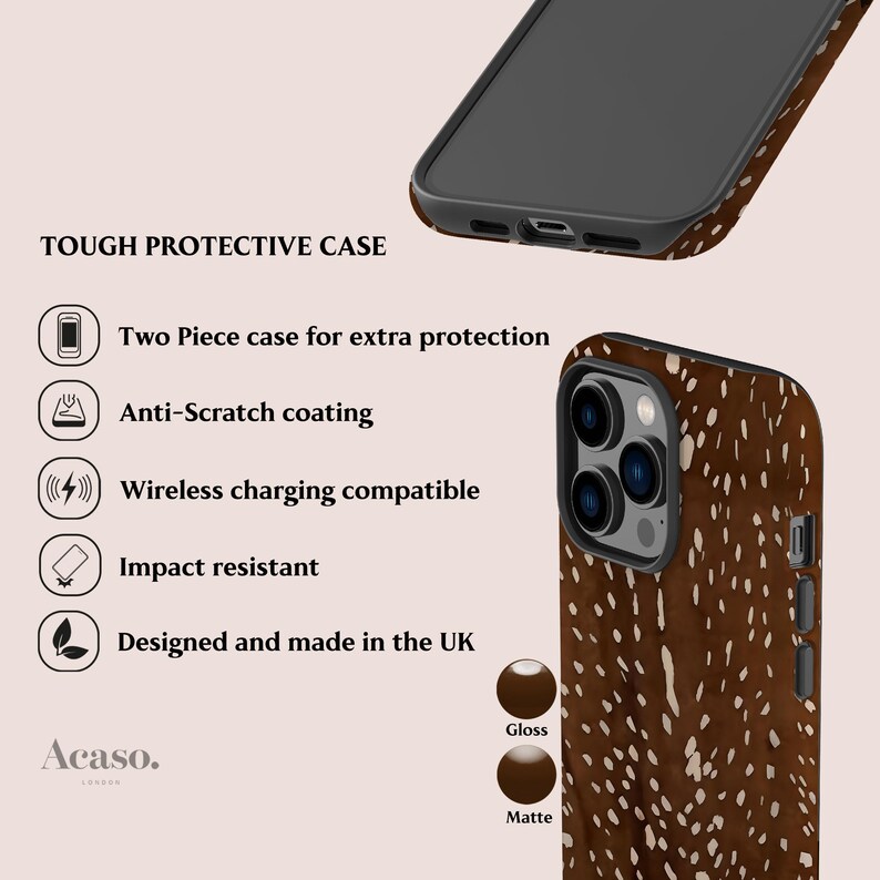 Bambi Spots Case for iPhone 16, Galaxy S25, Pixel 9 Series & More Animal Print Fall Phone Cases image 4