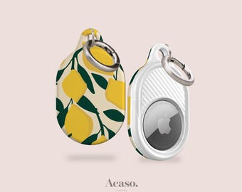Lemon Print AirTag Holder – Protective Keyring Cover
