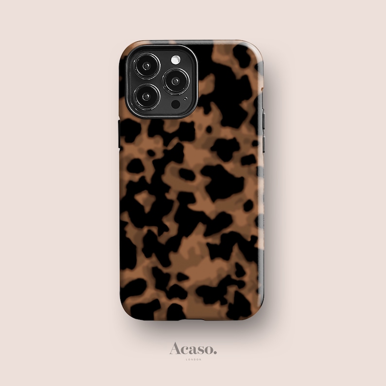 TORTOISE SHELL Bourbon Phone Case for iPhone, for Samsung and Google Pixel, All Models Animal Print, Trend, Brown image 1