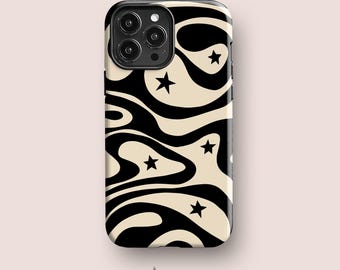 Wavy Stars-telefoonhoesje voor iPhone 15, iPhone 14, iPhone 13, iPhone 12 en meer Y2K Aesthetics Cases van Acaso